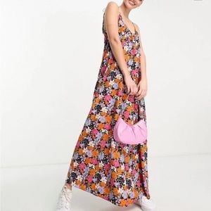 ASOS Floral Retro Print Dress Size 18